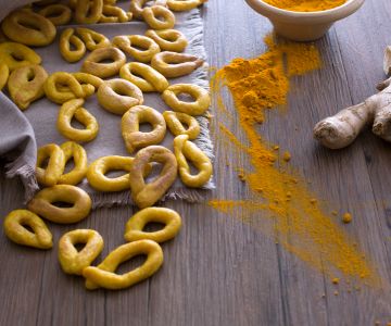 Taralli met gember en kurkuma
