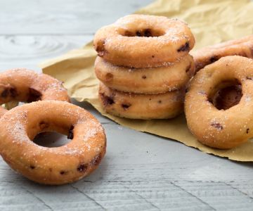 Donutjes met ricotta en chocolade