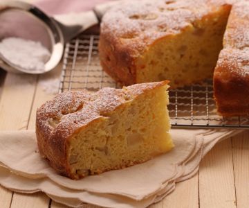 Zachte ricottacake met peren