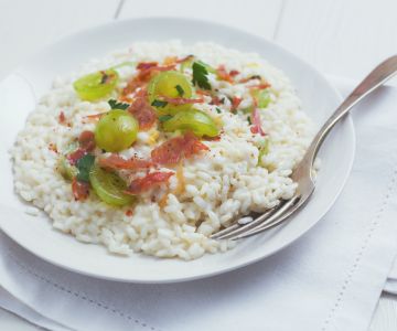 Risotto met druiven