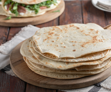 Zelfgemaakte piadina uit Romagna