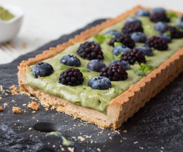 Crostata met matcha-crème