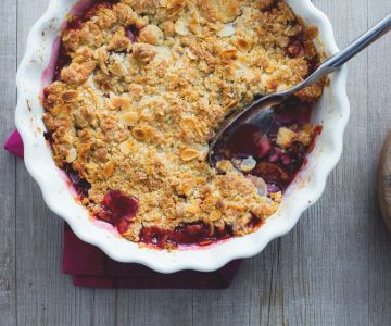 cobbler met damsonpruimen