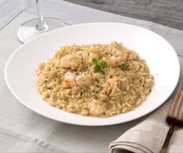 Risotto met drop en garnalen