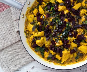 Eenpansgerecht met kip en groenten