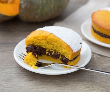 Pompoentaartjes met chocolade