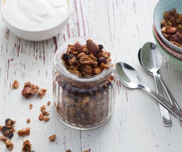 Zelfgemaakte granola