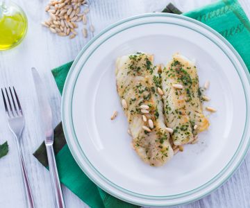 Kabeljauwfilet in de pan