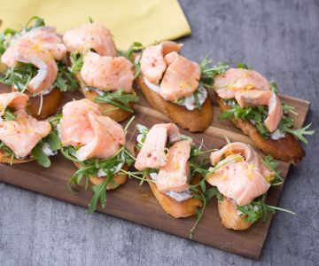 Toastje met gemarineerde zalm