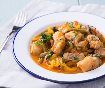 Gezouten kabeljauw met paprika