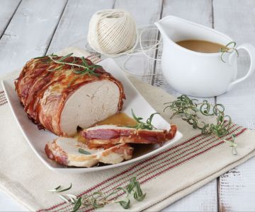 Kalkoenfilet met spek