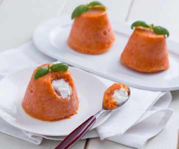 Mini bavarois met paprika en robiola