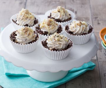 Krokante chocoladecups met mascarponecrème