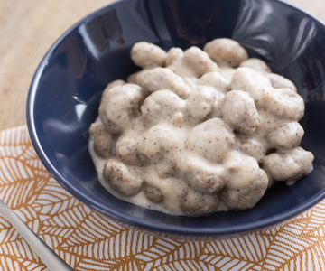 Gnocchetti van boekweit met Grana Padano en peper