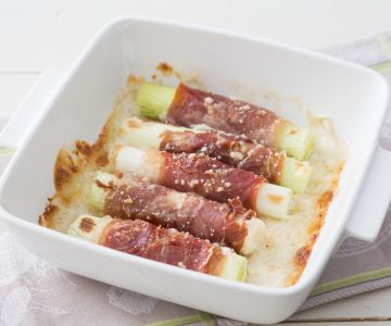 Prei met ham