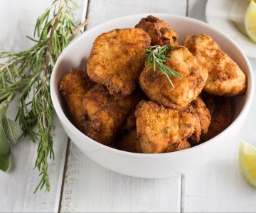 Gefrituurd konijn met kruiden