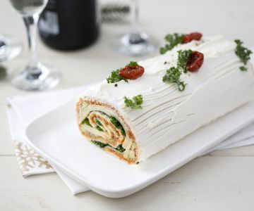 Hartige vegetarische kerststronk