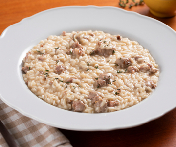 Risotto met worst