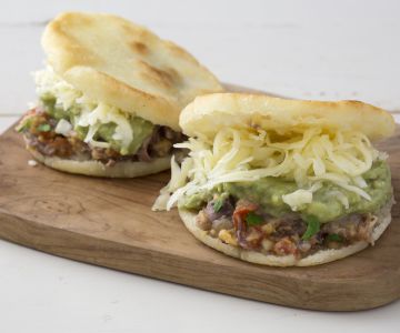 Gevulde arepas met vlees
