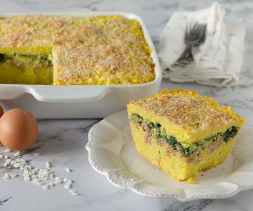 Rijsttaart met raapstelen en salamella