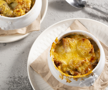 Gegratineerde uiensoep