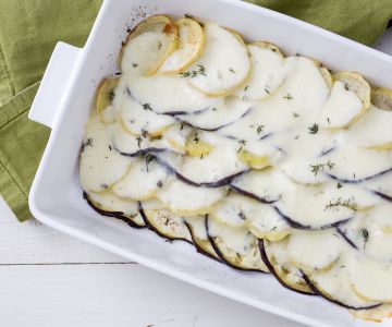 Aubergines uit de oven met aardappelen