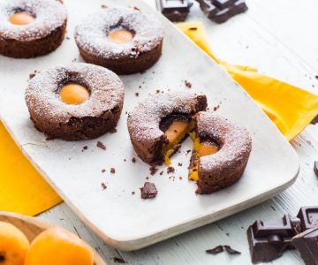 Chocolade-abrikozenmuffins
