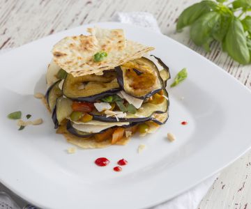 Millefeuille van caponata
