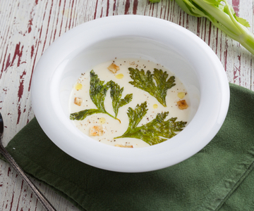 Grana Padano en selderijsoepje