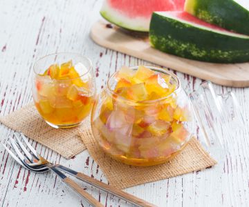 Geconfijte watermeloen (Gliko shalqini)