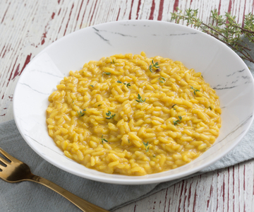 Risotto met bier, saffraan en Grana Padano