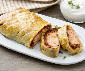 Zalmfilet in bladerdeeg