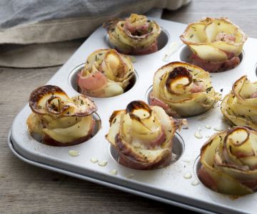 Aardappelroosjes met bacon