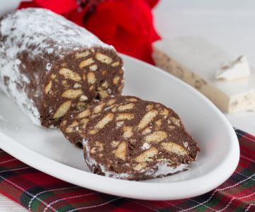 Chocoladesalami met nougat