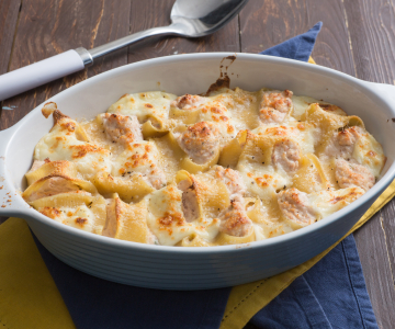 Gevulde conchiglioni met ham