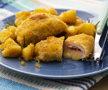 Gegratineerde rolletjes met aardappels