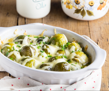 Gegratineerde spruitjes