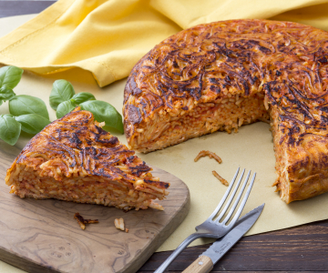 Napolitaanse spaghetti-frittata