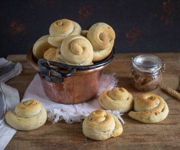 Zachte broodjes met ansjovis