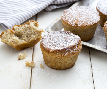 Yoghurt-bananenmuffins zonder eieren
