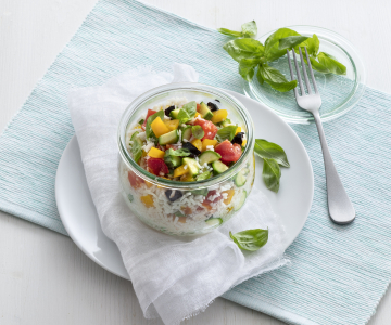 Rijstsalade uit de weckpot