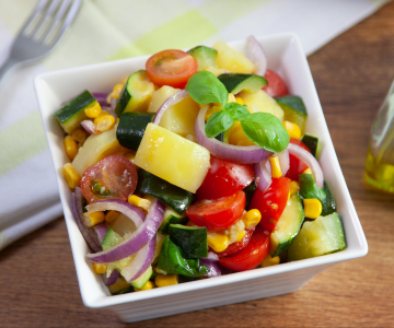 Aardappelsalade met courgette
