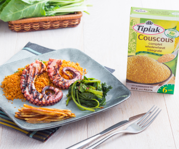 Octopustentakels met paprikacouscous