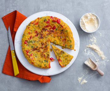 Frittata met kikkererwtenmeel