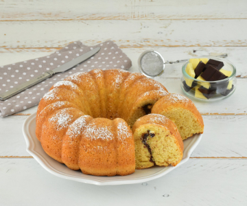 Cake met twee soorten chocolade