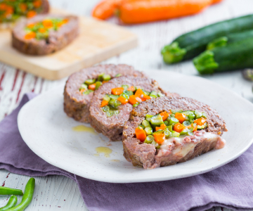 Gehaktbrood met groenten en kaas