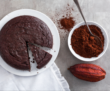 Taart met ricotta en cacao