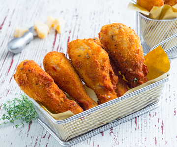 Gefrituurde kip met Grana Padano