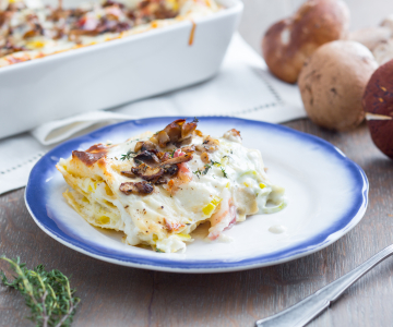 Lasagne met paddenstoelen