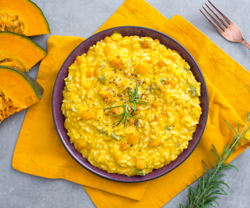Pompoenrisotto met gorgonzola